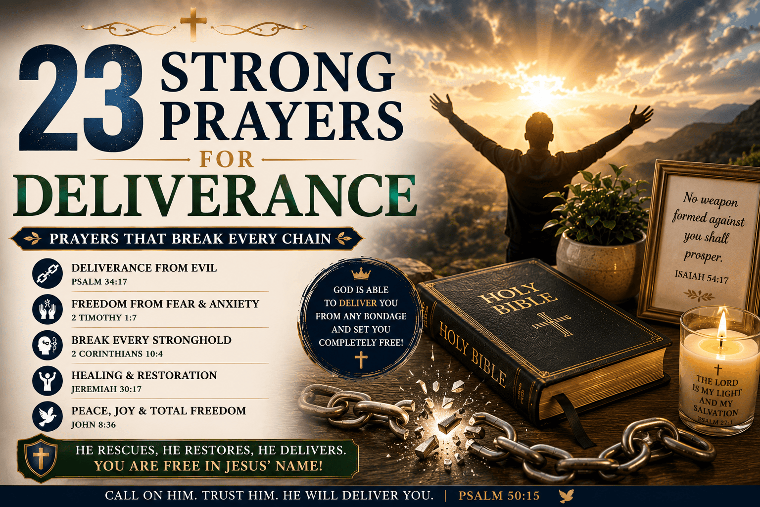 23 strong prayers for deliverance
