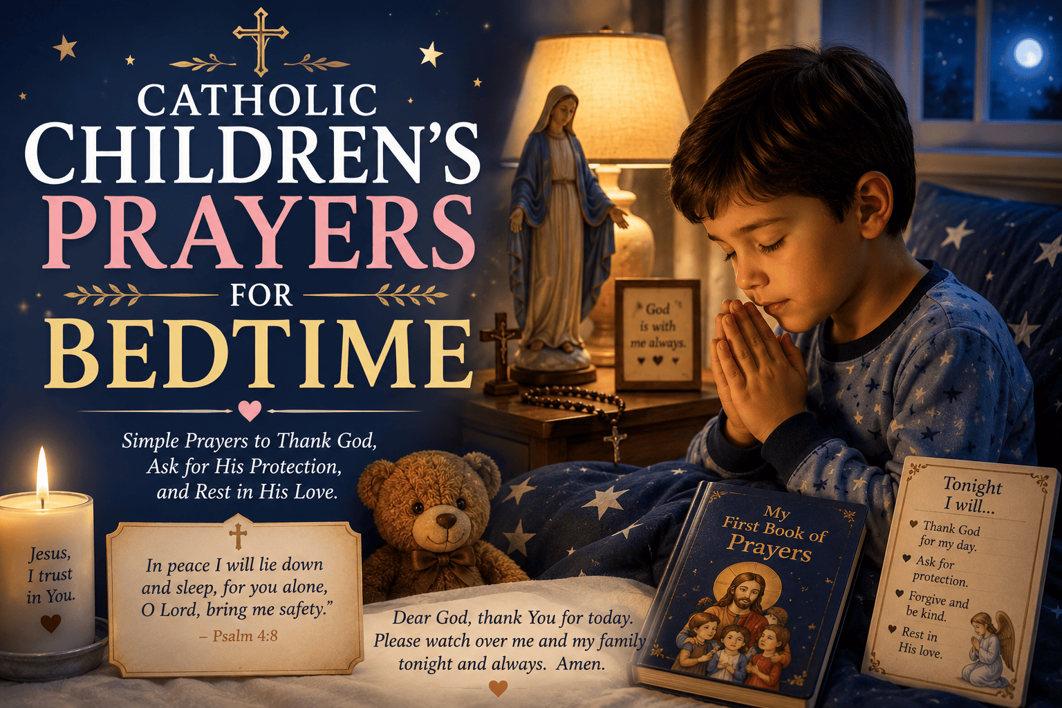 catholic children's prayers for bedtime