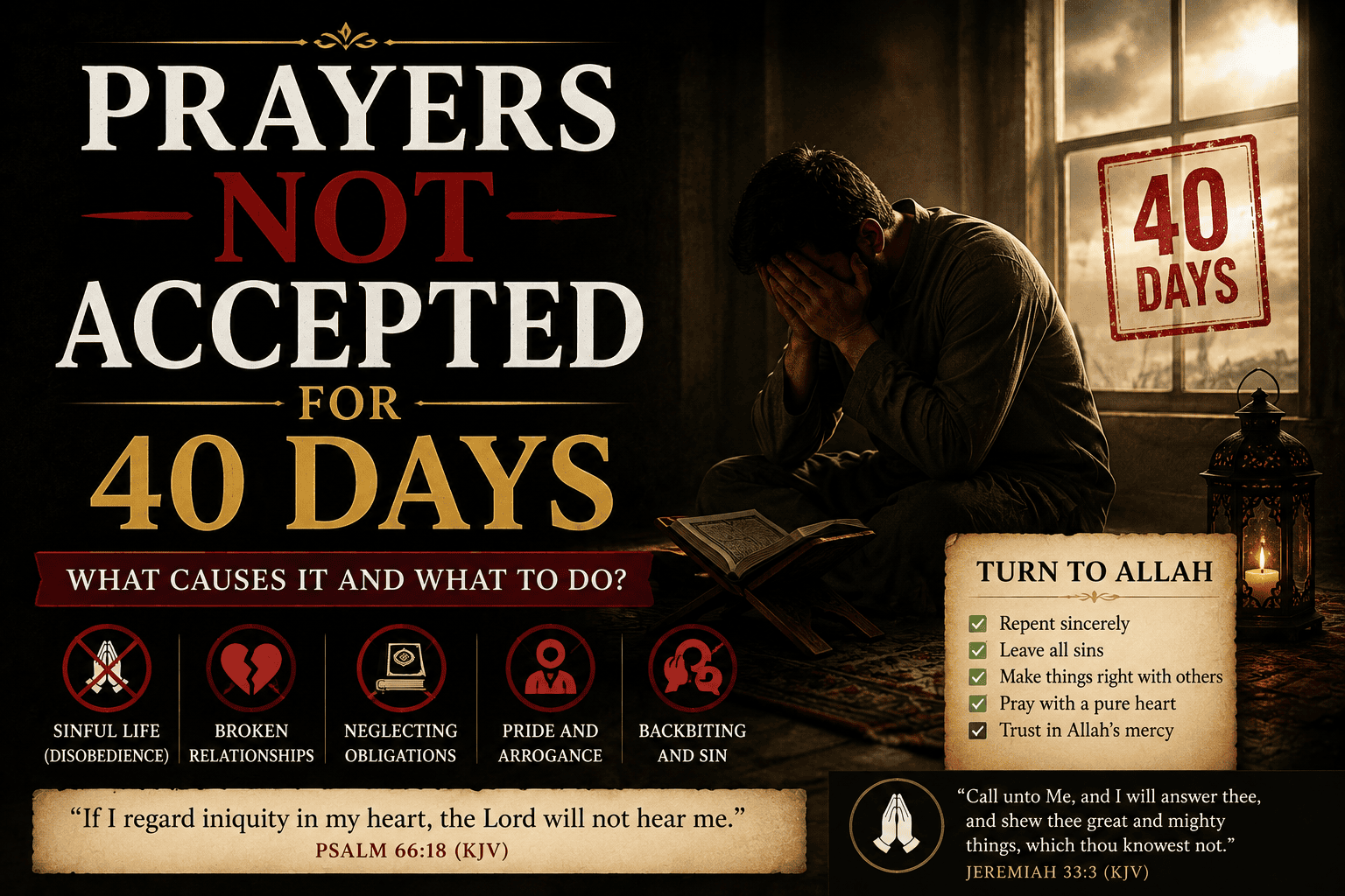 prayers not accepted for 40 days