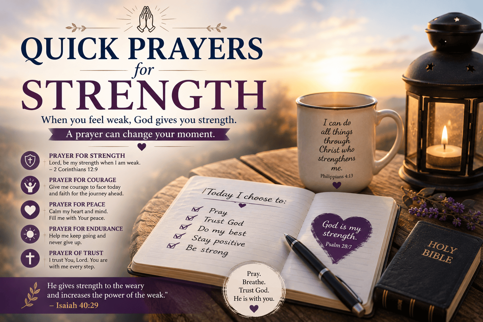 quick prayers for strength