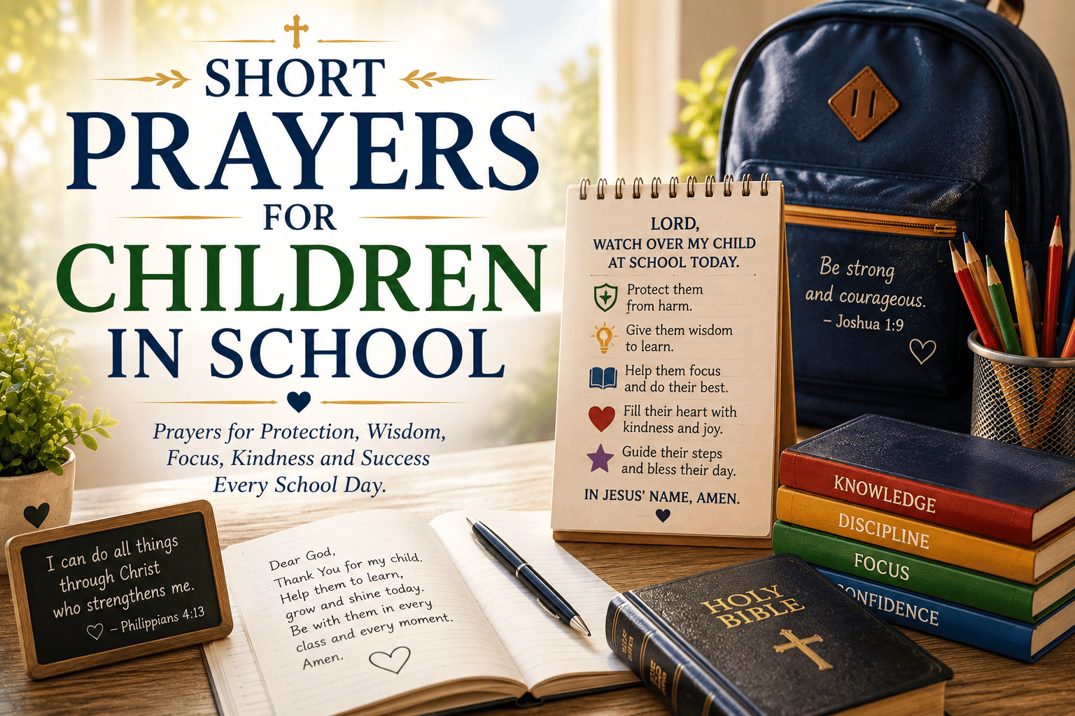 short prayers for children in school